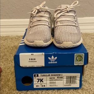 Tubular gray sneakers for kids